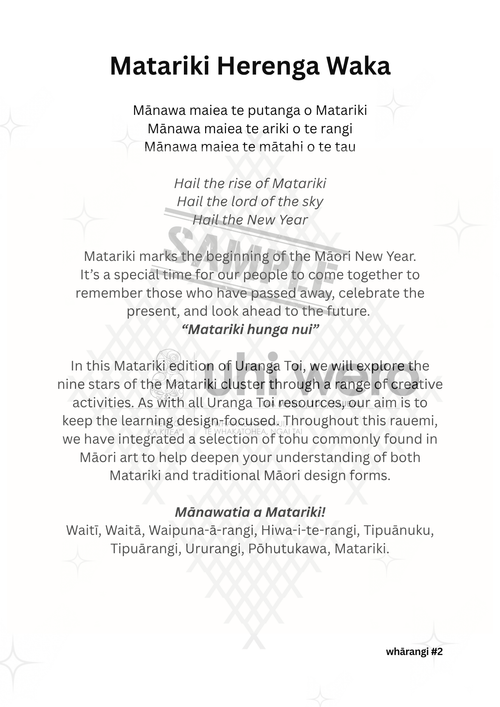 Uranga Toi - Te iwa o Matariki (full resource)